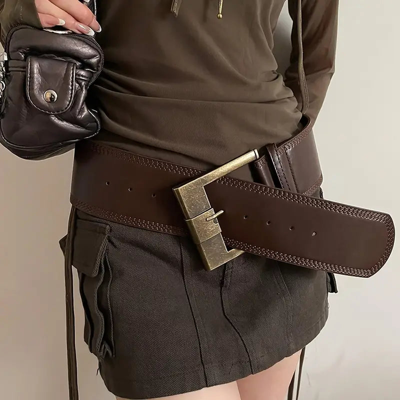 Genuine leather women leather waist belt