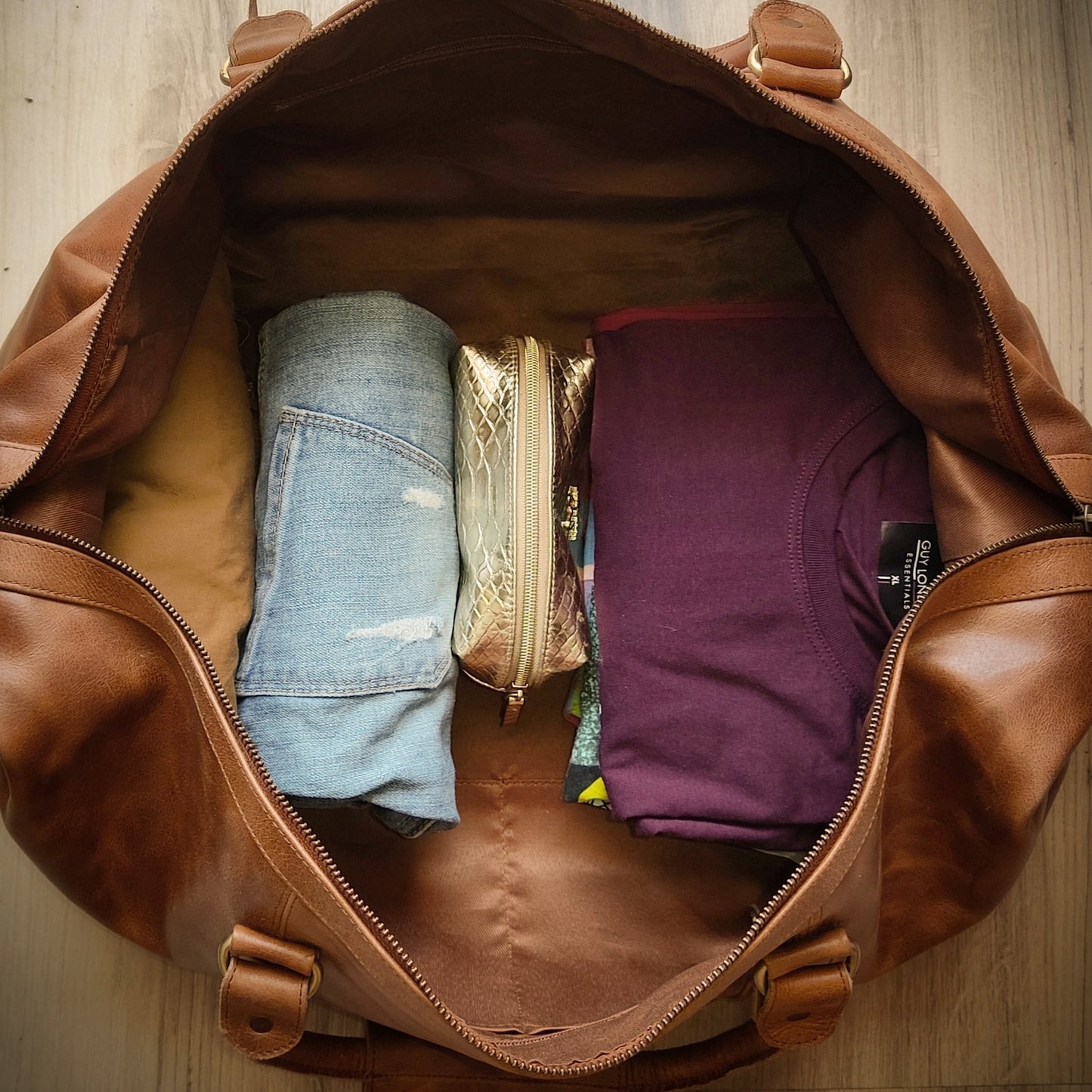 leather weekender bag duffel bag