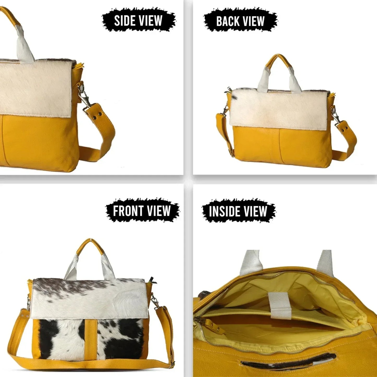 Natural Cowhide Office Bag