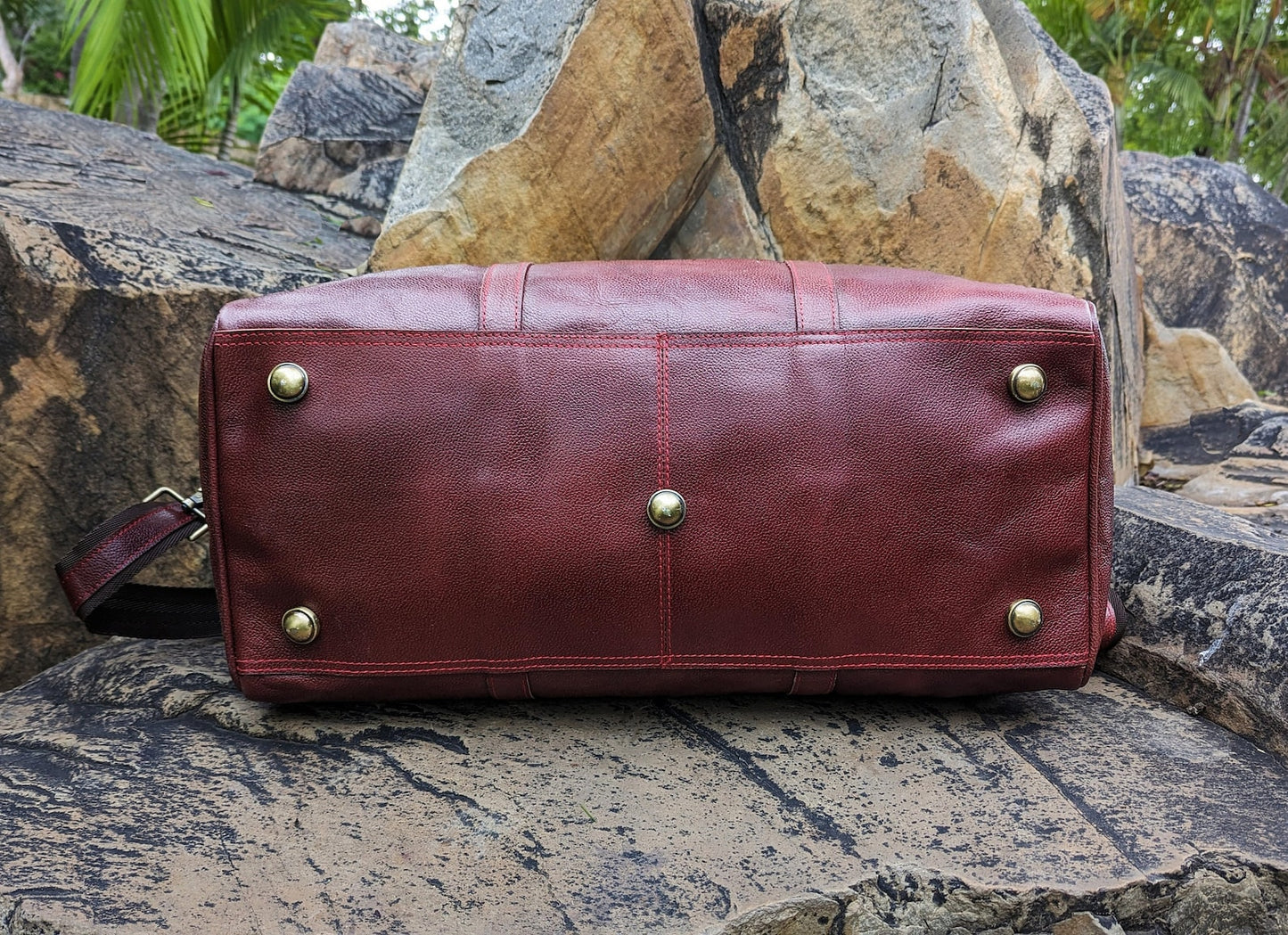 Leather Overnight Travel Duffle Bag for Men