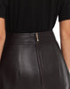 Women leather Skirt genuine black leather