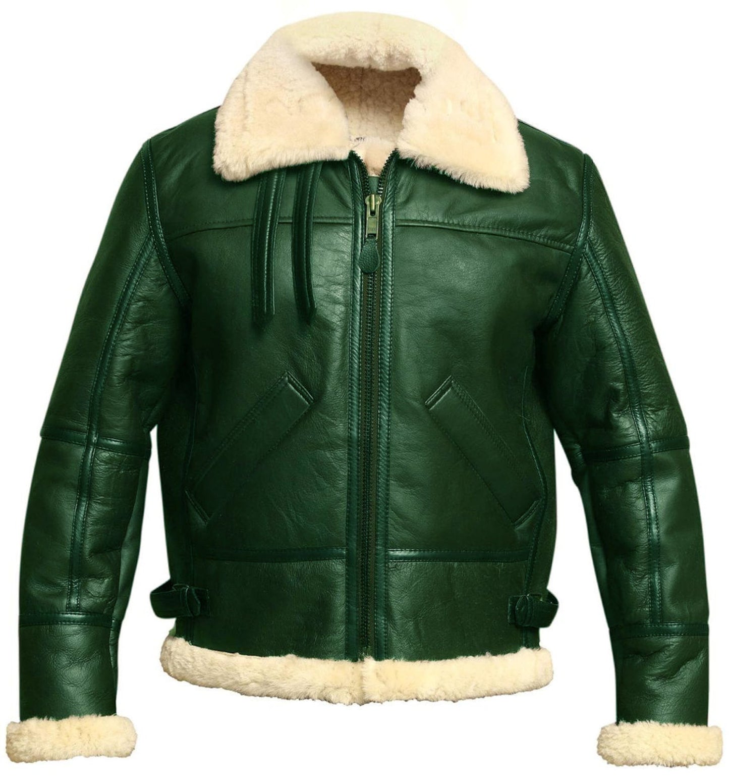 Handmade Leather Mens Aviator Jacket