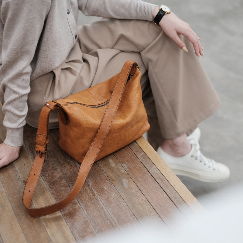 real leather handbag crossbody bag