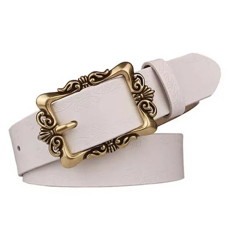 Braided Leather Belt for Men & Women Buckle Style 4 S