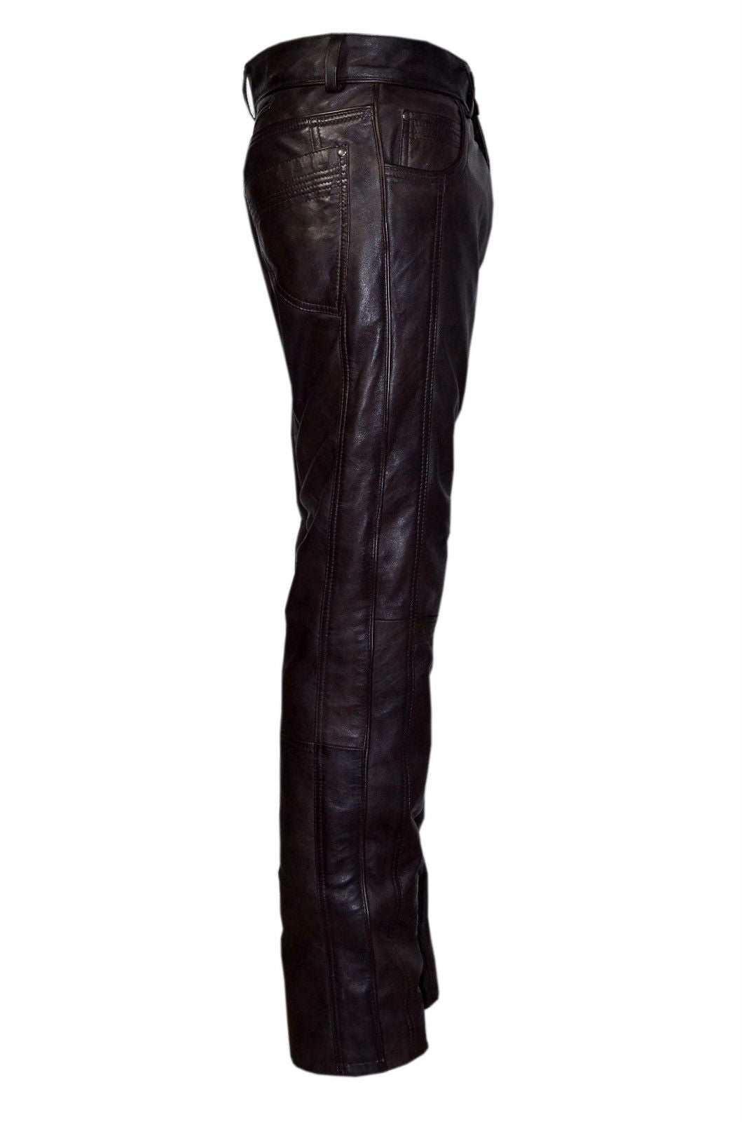 Leather Motorcycle Pants Slim Fit