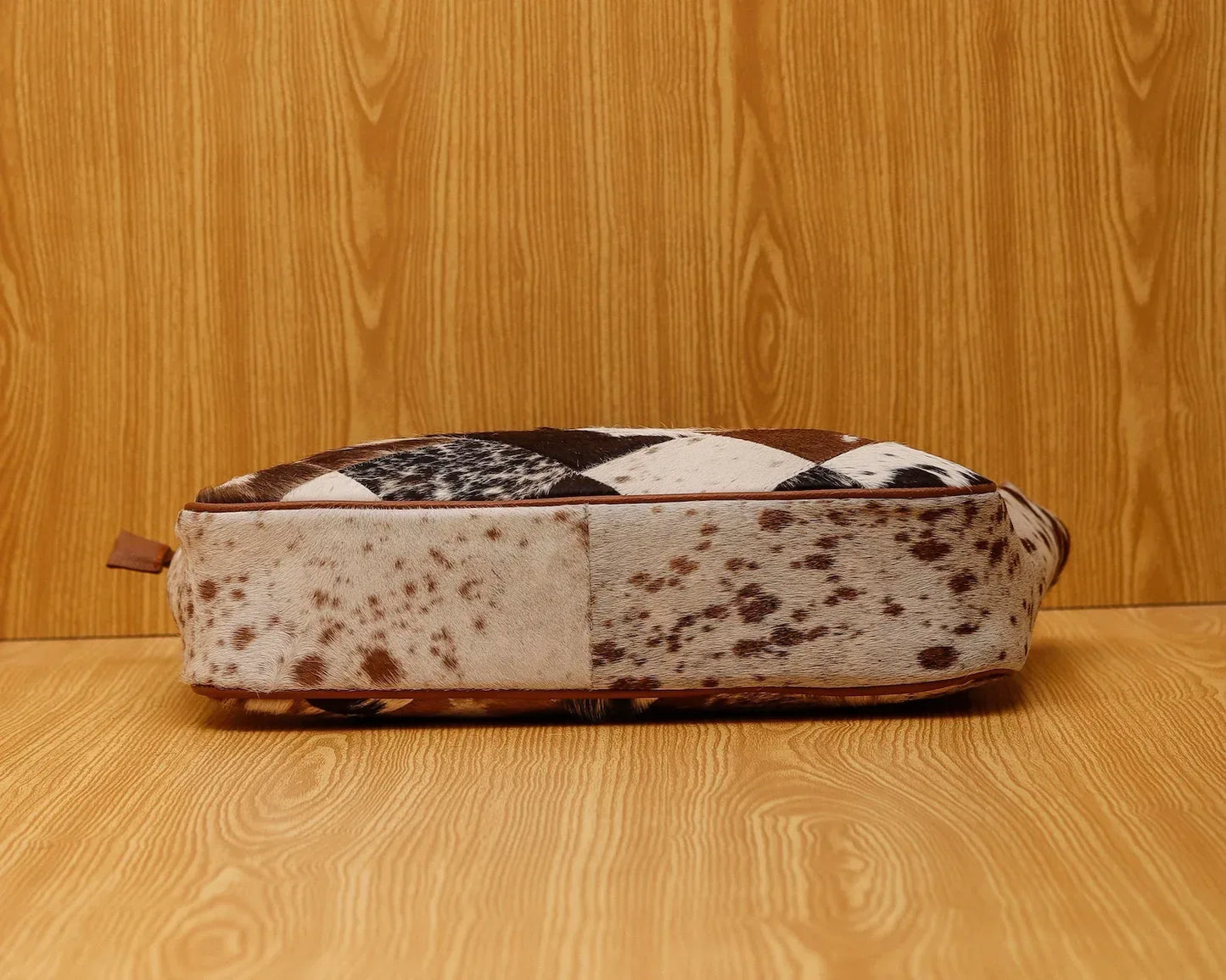 Cowhide Tote Bag Patchwork Style