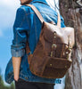Leather Backpack Brown Rucksack