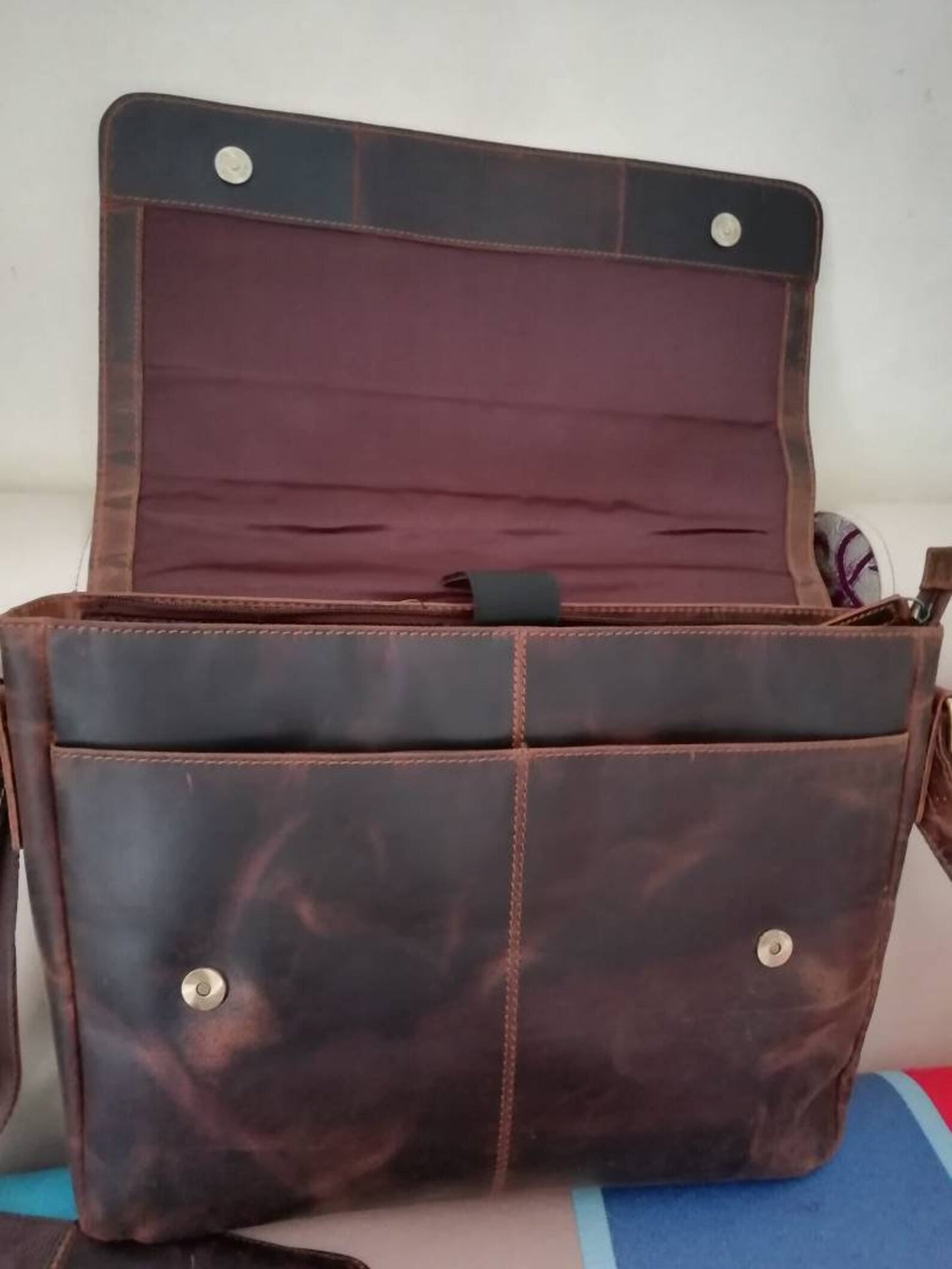 Handmade Leather Messenger Office Bag