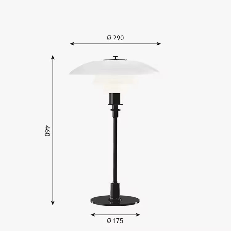 Mushroom Glass Bedside Light with Button Switch