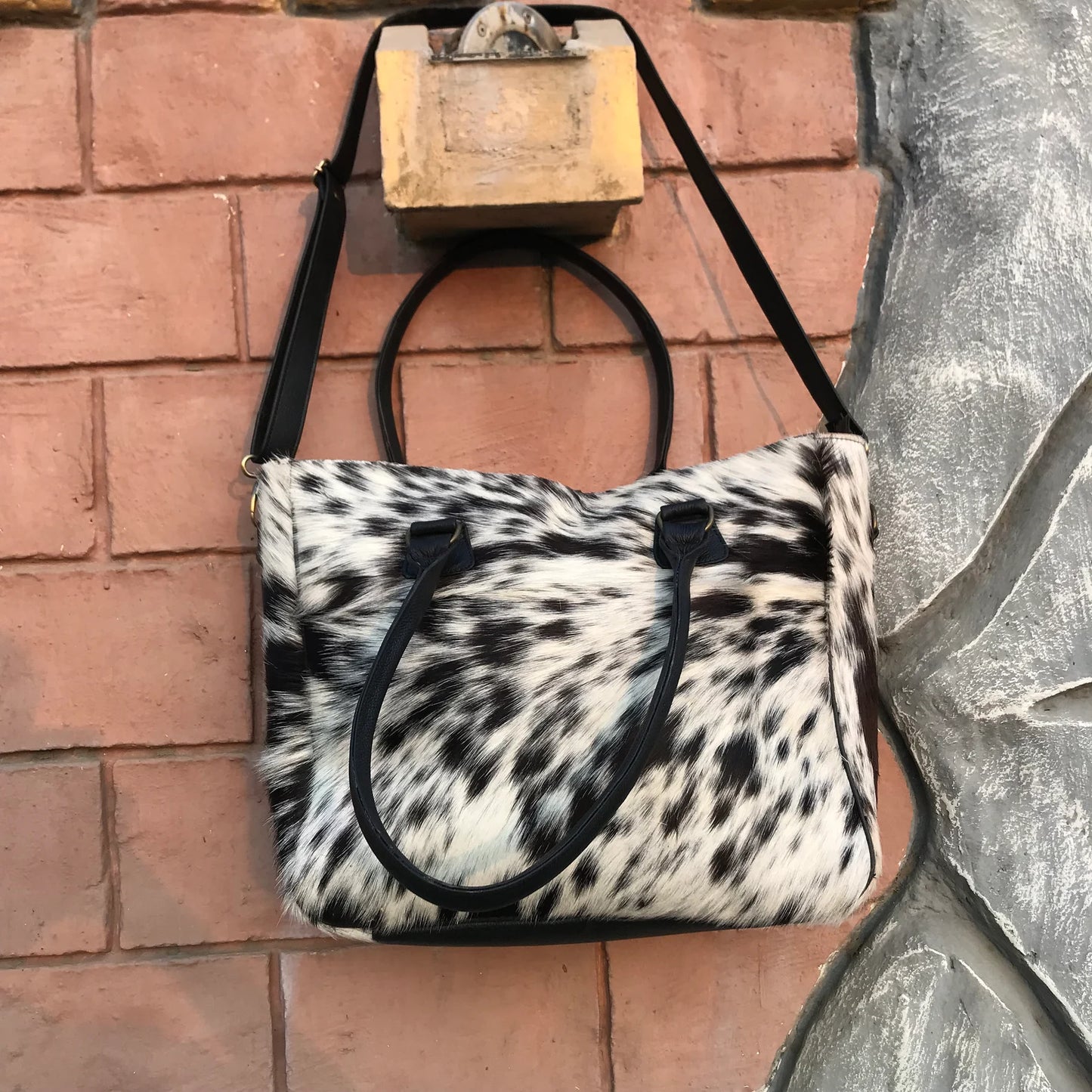 Cowhide Purse Shoulder Carry On