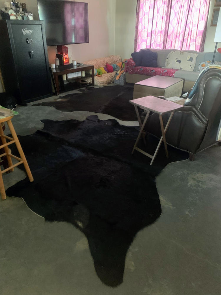 Natural Grey Brindle Cowhide Rug 7.5ft x 6.4ft
