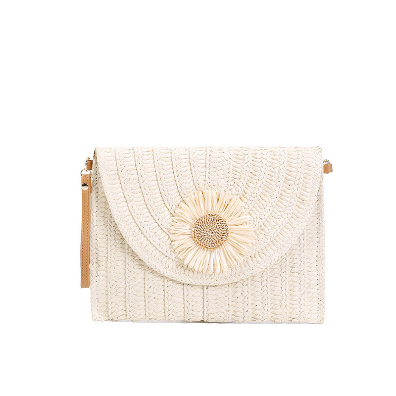 straw summer envelope purse beach