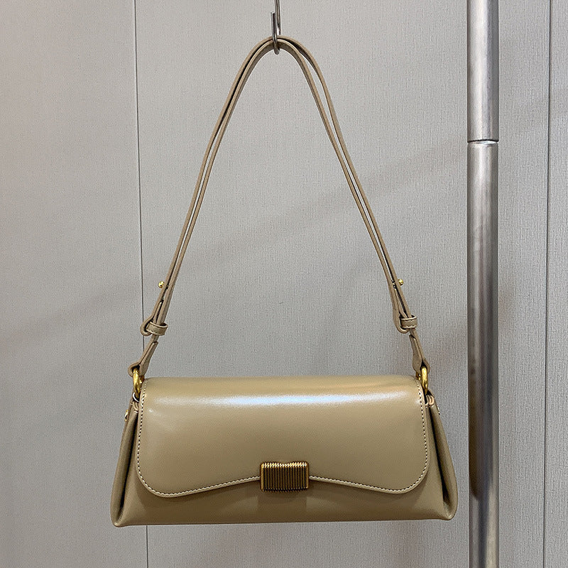 women genuine leather underarm bag