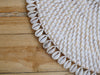 Set of cowrie shell rattan placemats charger plates