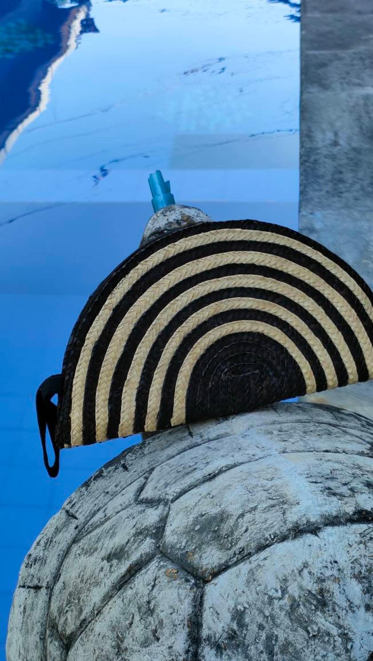 Half Moon Palm Leaf Clutch Purse