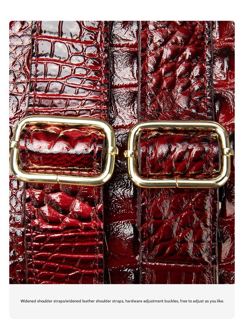 Women’s Designer Genuine Leather Crocodile Pattern Backpack