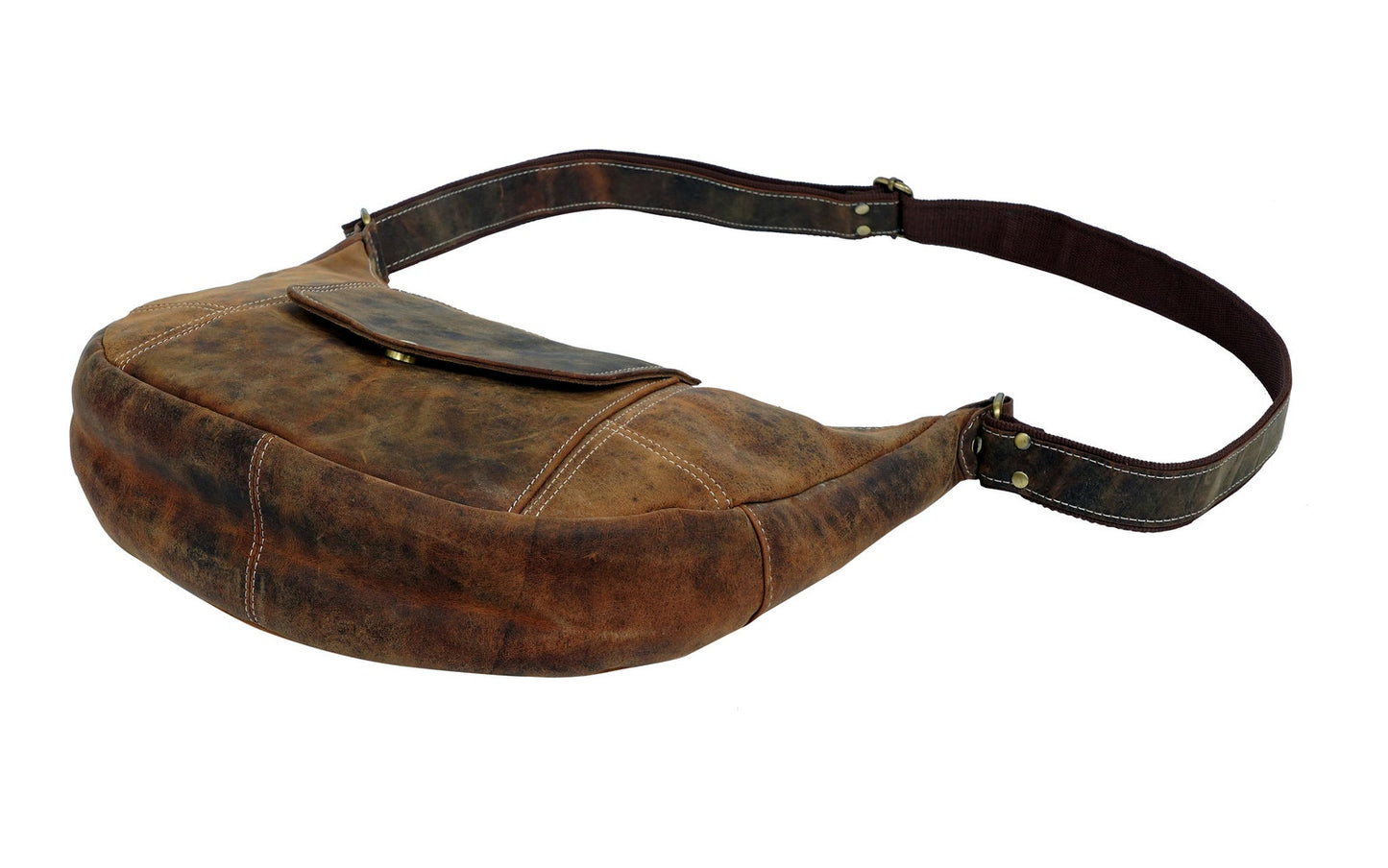 Real Genuine Leather Moon Bag