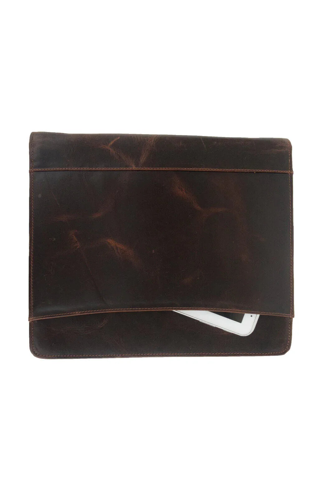 Genuine Dark Leather Portfolio Organizer