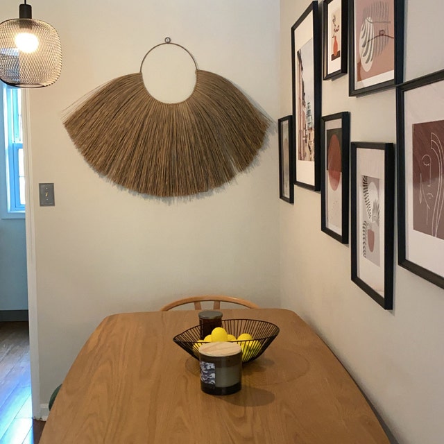 Raffia wall hanging Seagrass Wall Decor With Knots