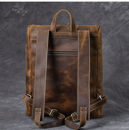 extra large leather backpack