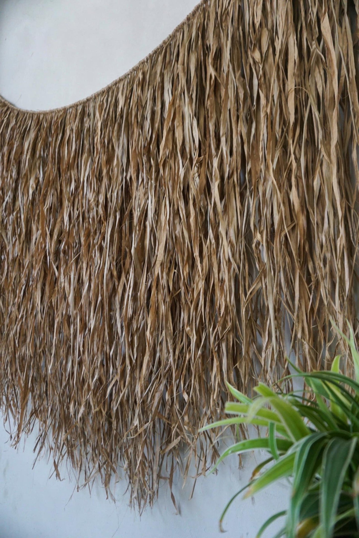 boho minimalist raffia wall hanging decor