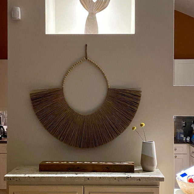 Raffia Seagrass Bohemian Coastal Necklace Wall Decor