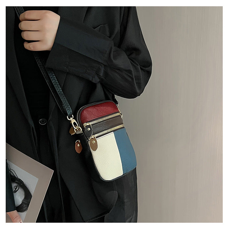 Leather Small Crossbody Bag for Women