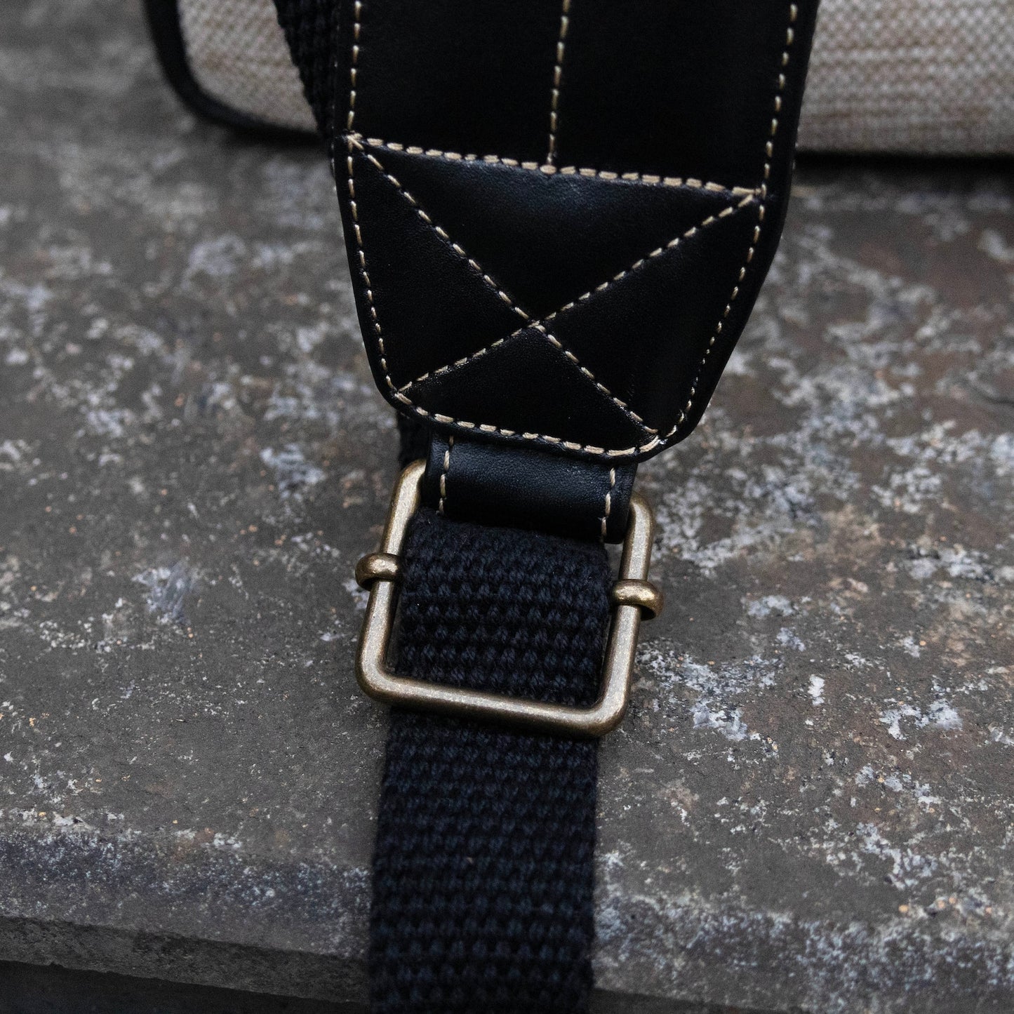 Real Leather And Jute Backpack