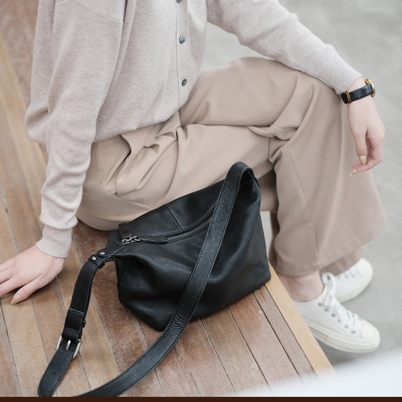 real leather handbag crossbody bag