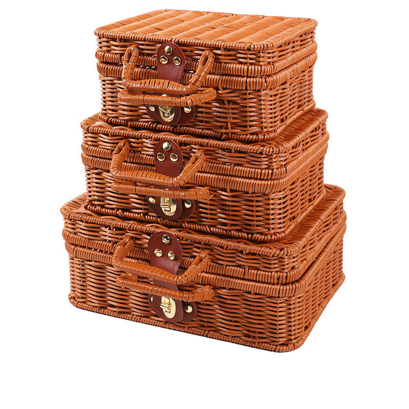 Rattan Woven Handheld Basket