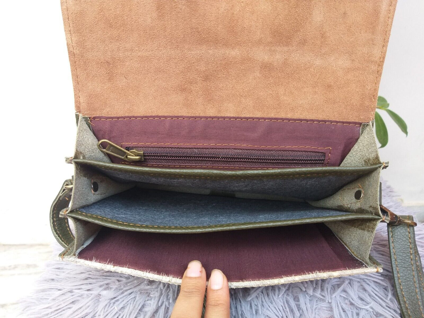 Gold Metallic Cowhide Purse
