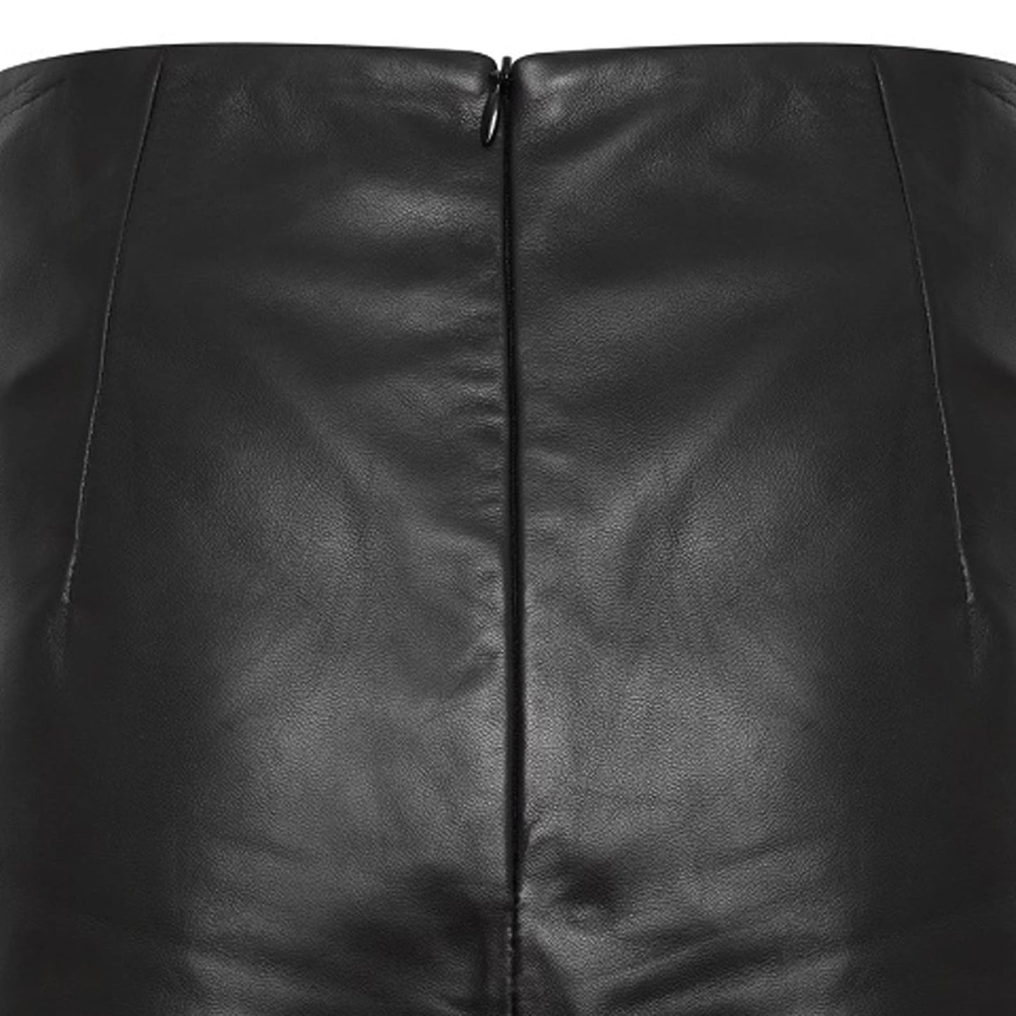 Leather Ruched Detail Mini Skirt for Women