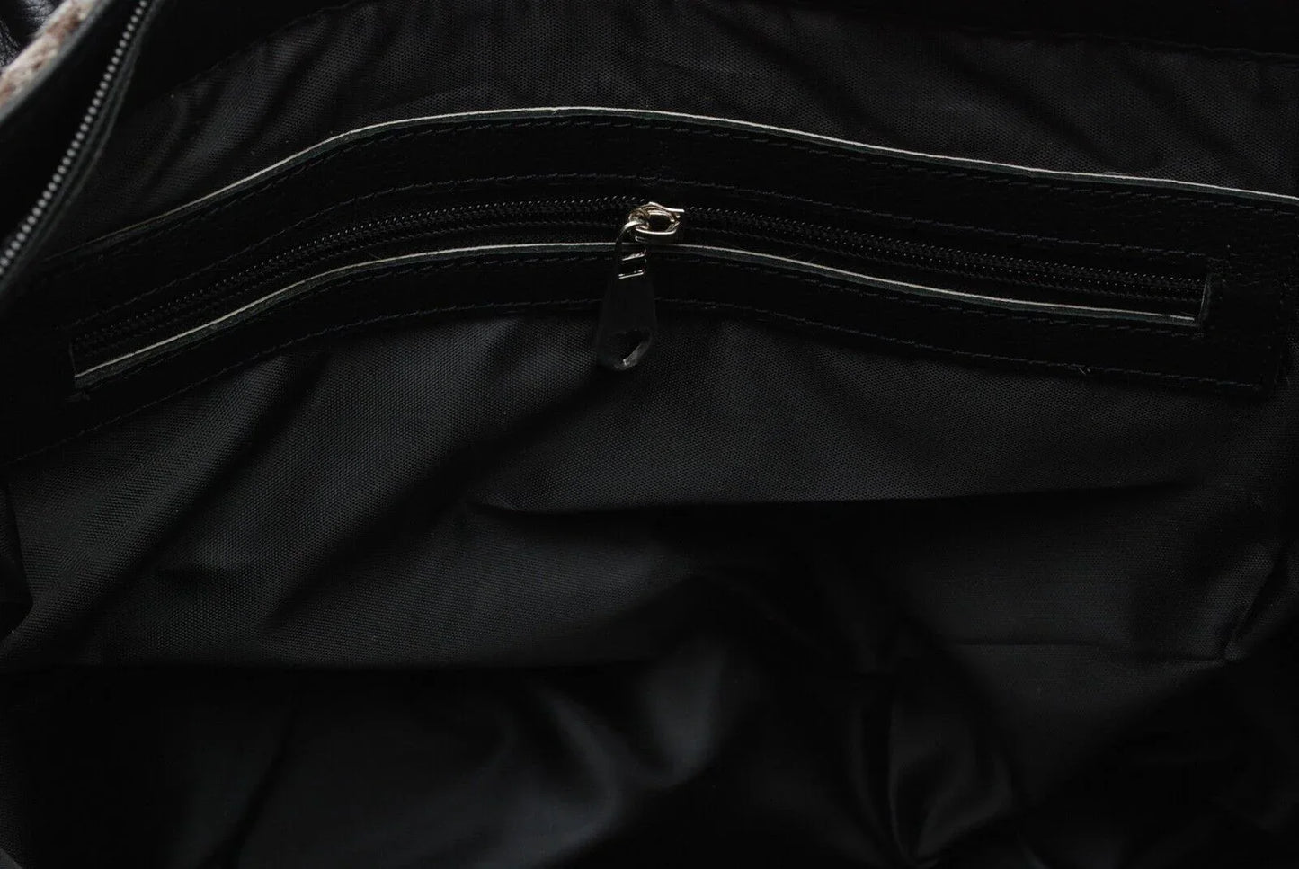 Large black white cowhide tote purse