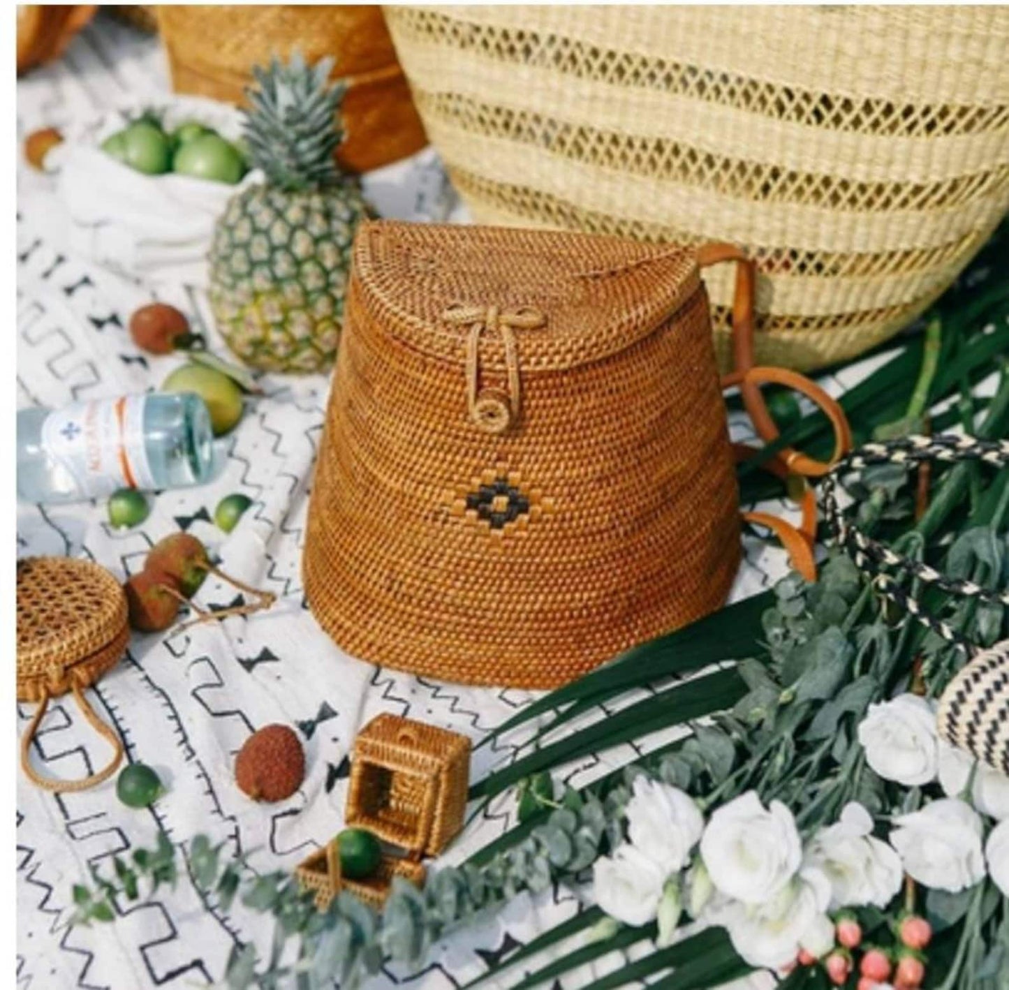 rattan backpack handmade