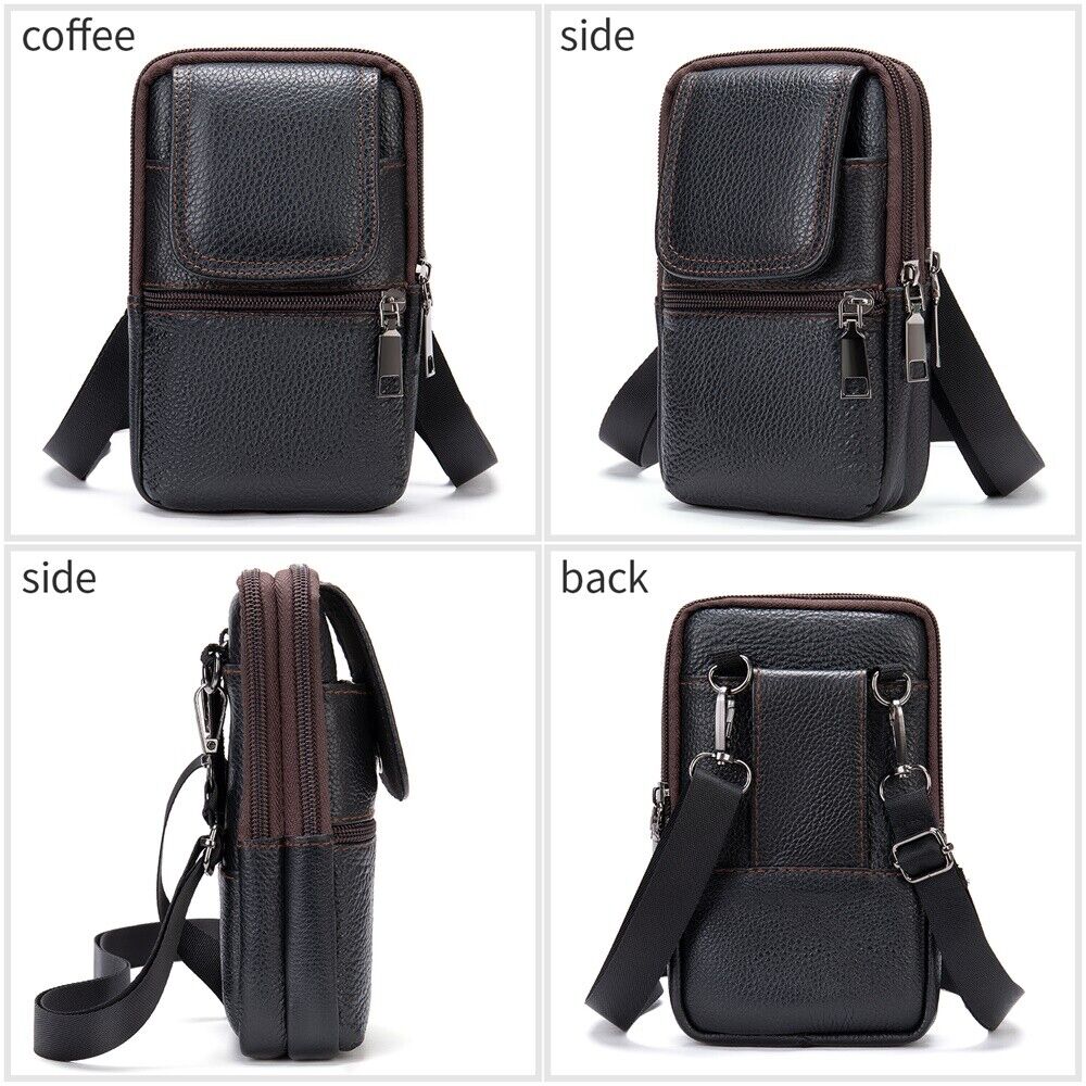Genuine Leather Small Crossbody Waist Bag