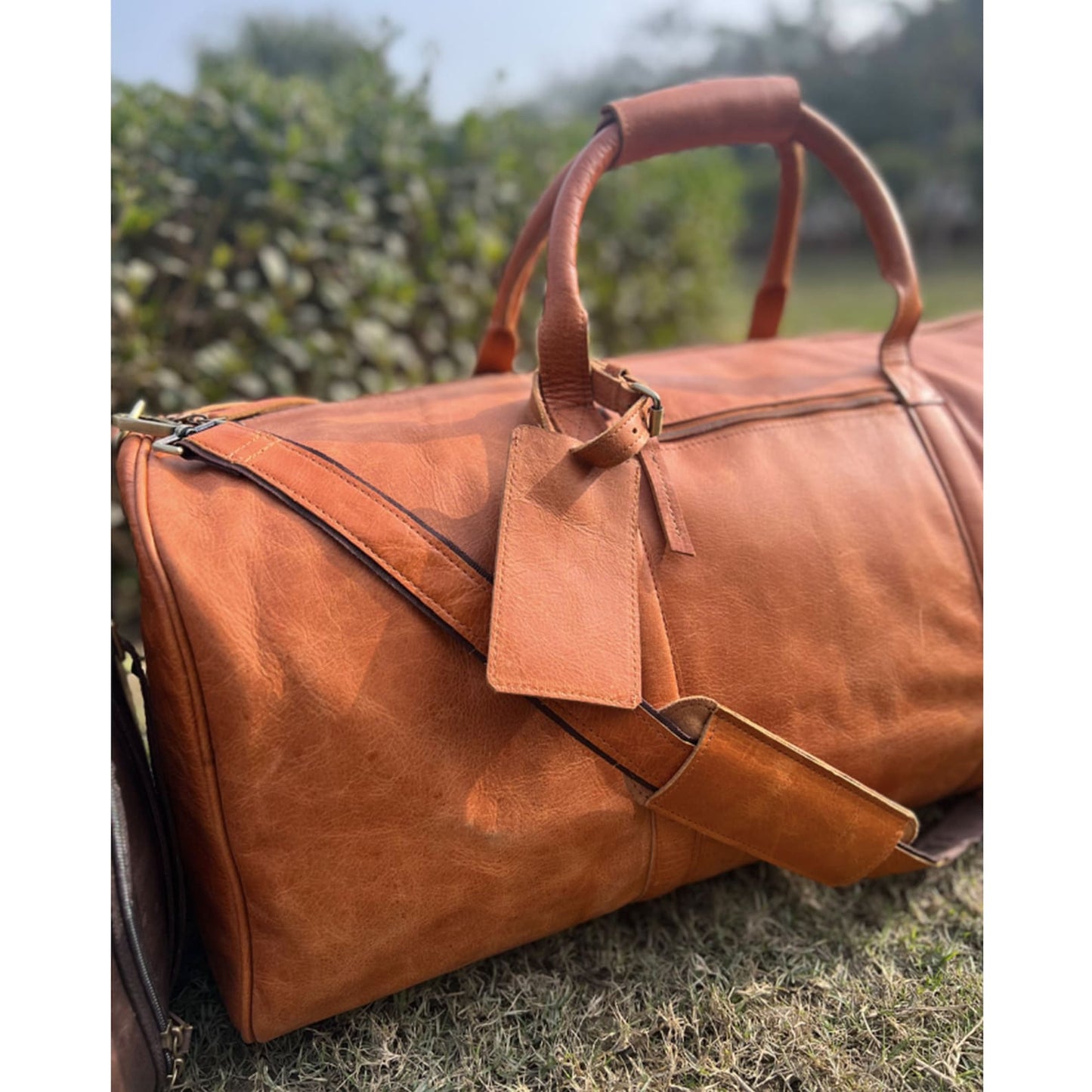 Real Genuine Leather Weekender Bag