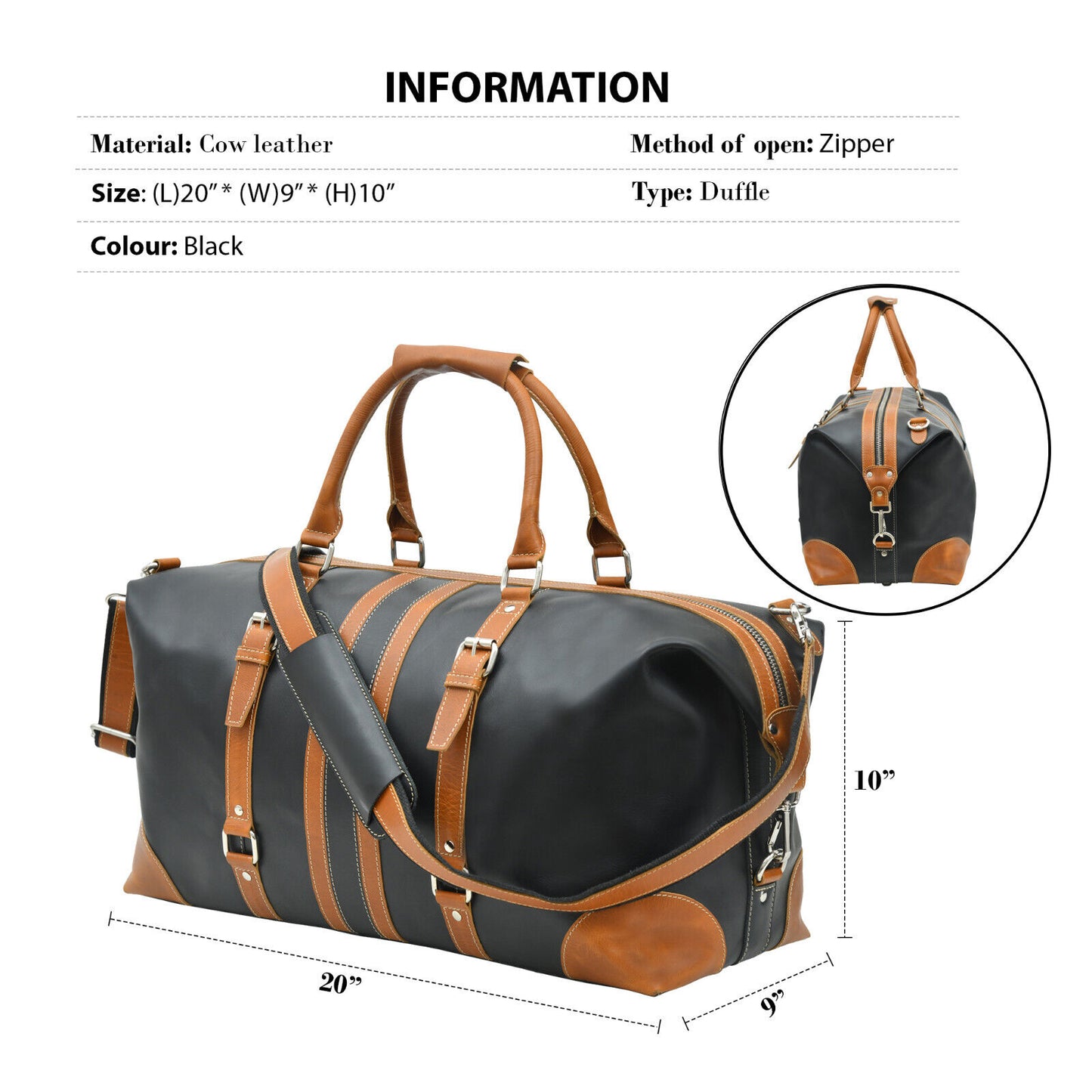 Genuine Leder Reisetasche für Männer – Ideal für Wochenendausflüge, Flugreisen oder als Sporttasche.