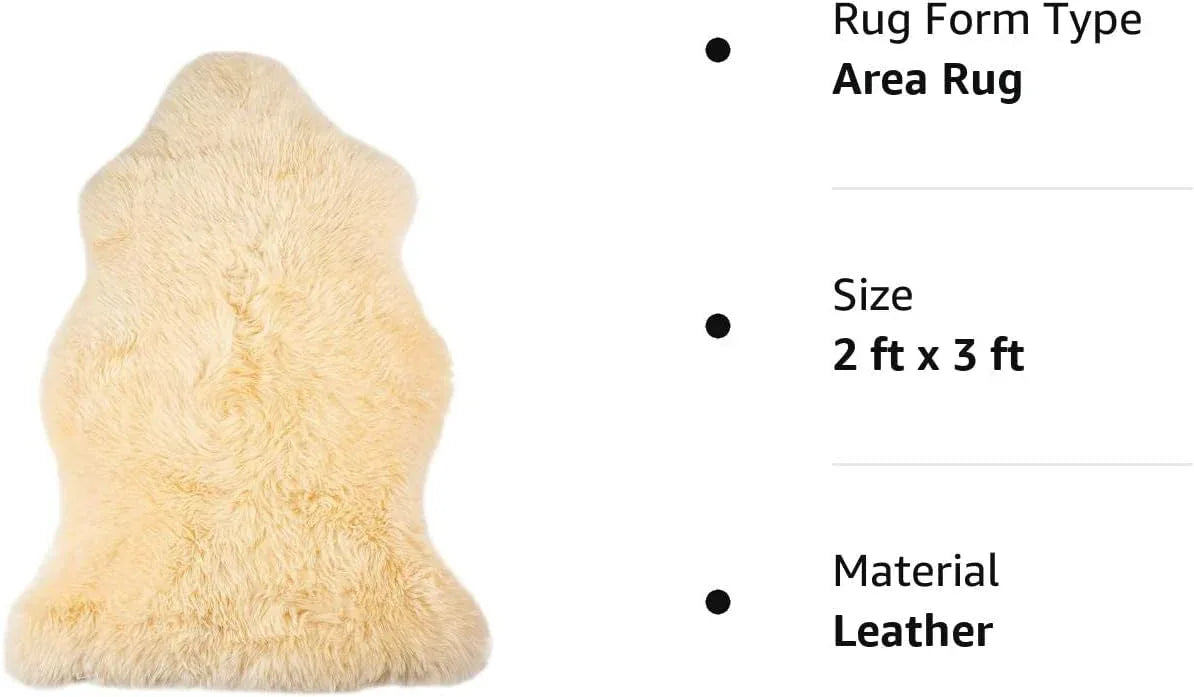 Cream Icelandic Genuine Sheepskin Rug