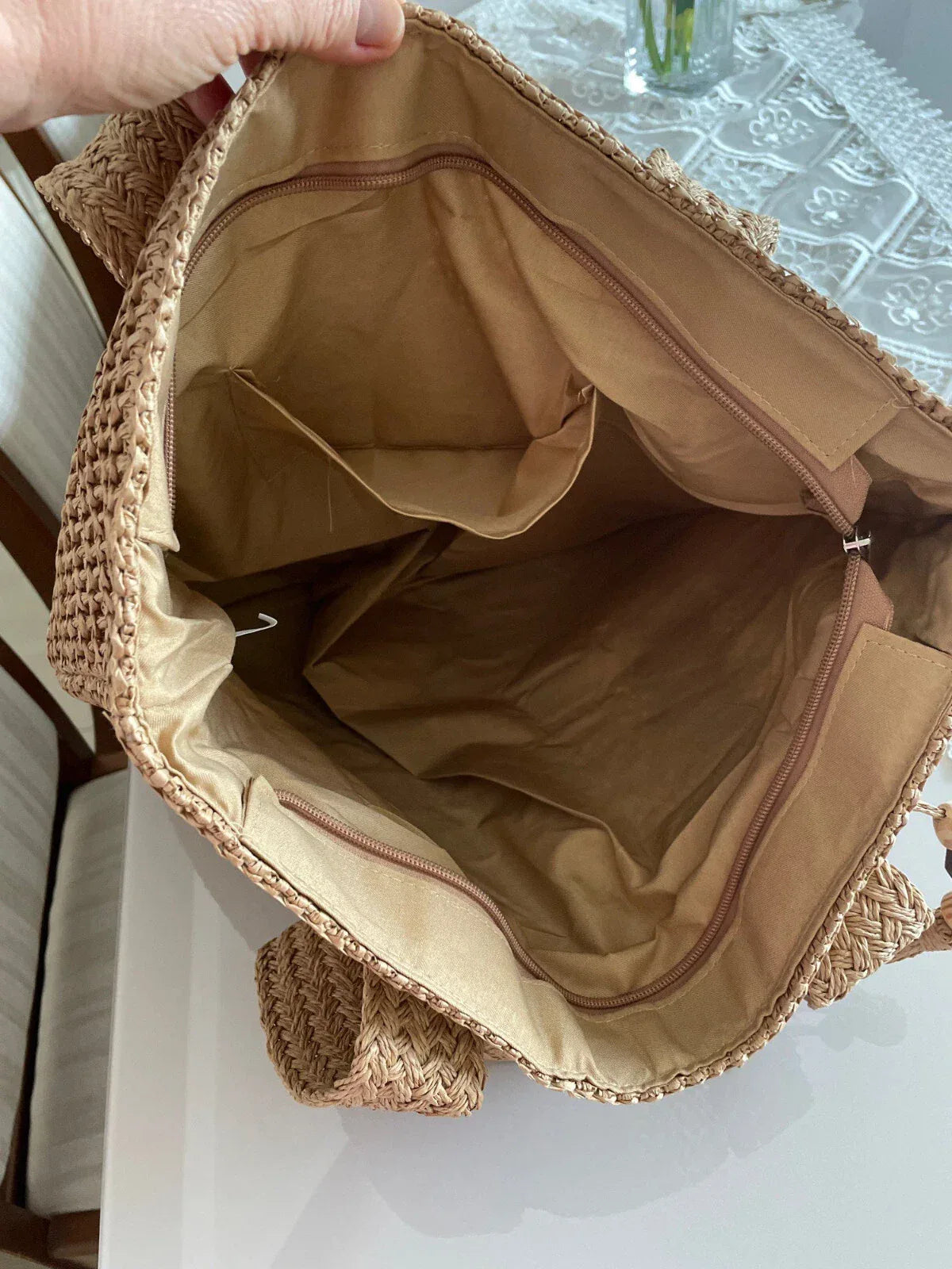 WovenStraw Tote Large Summer Beach Bag