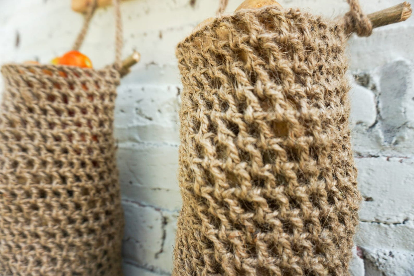 jute kitchen hanging fruit vegetable basket