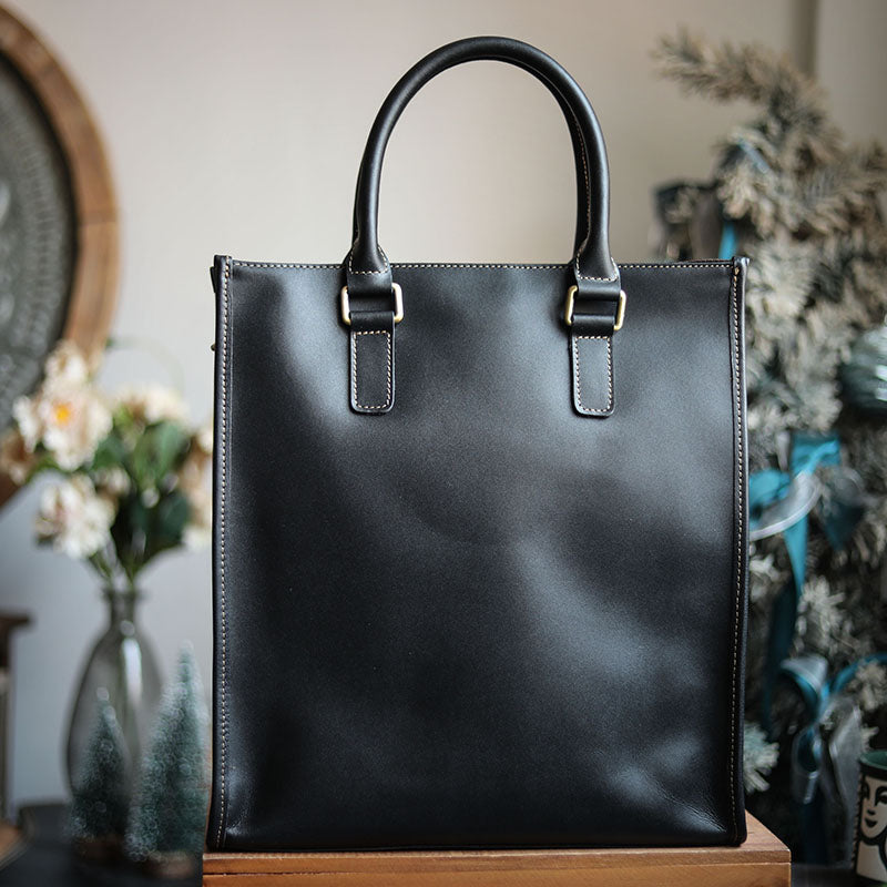 Men Leather Tote Bag with Crossbody
