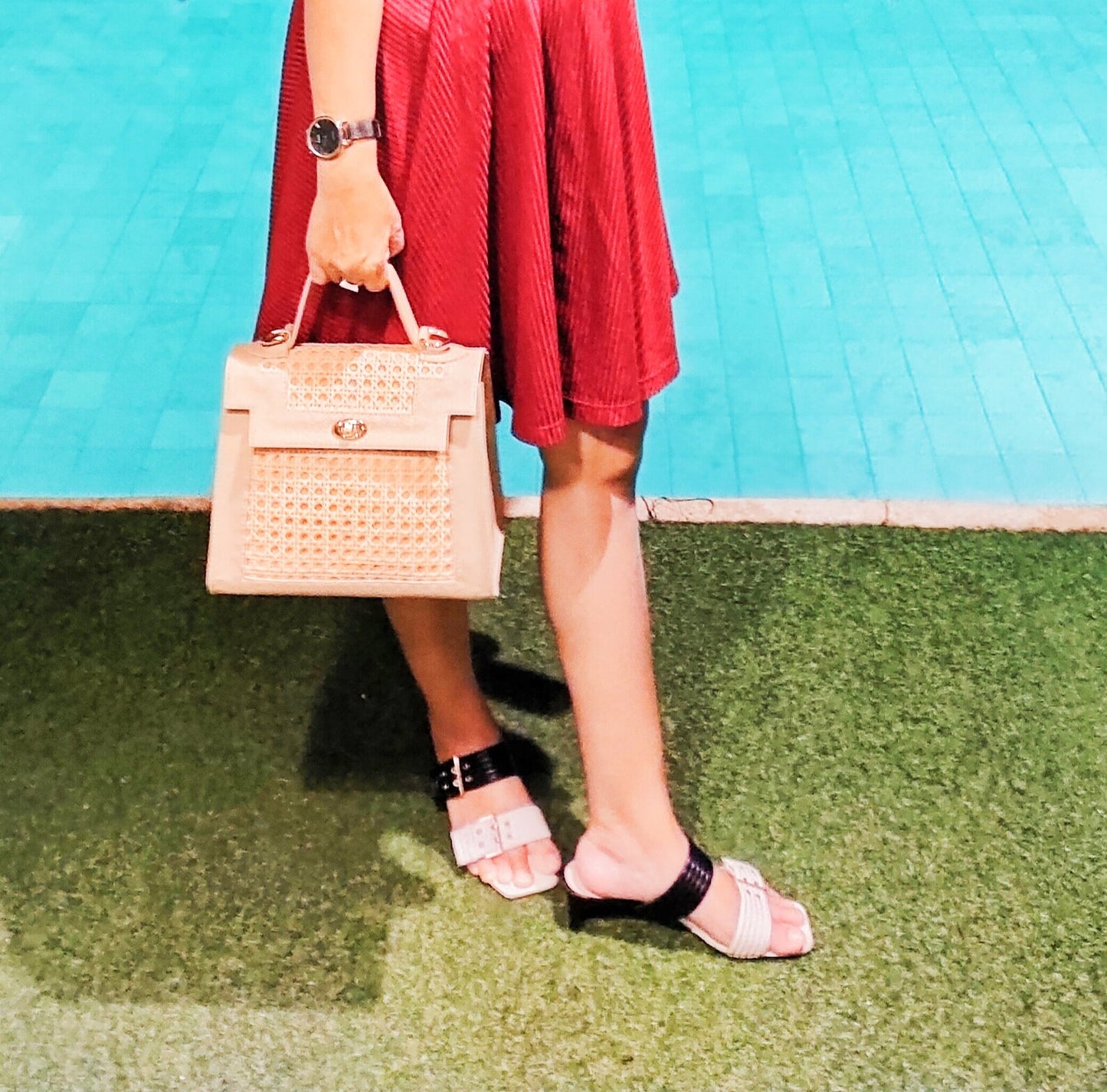 Handwoven Webbing Rattan Summer Bag
