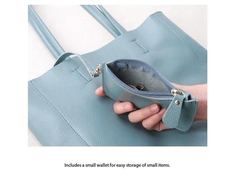 Women’s Big Large Genuine Leather Tote Shoulder Bag