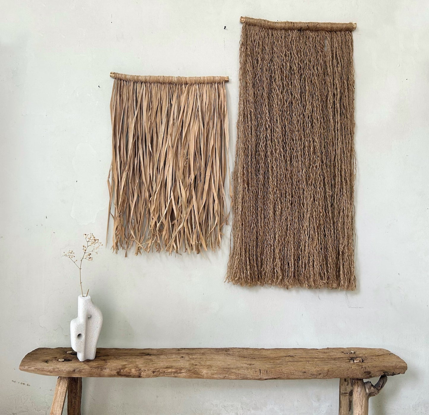 Wabi Sabi Jute Wall HangingHandmade Mediterranean Wall Decor