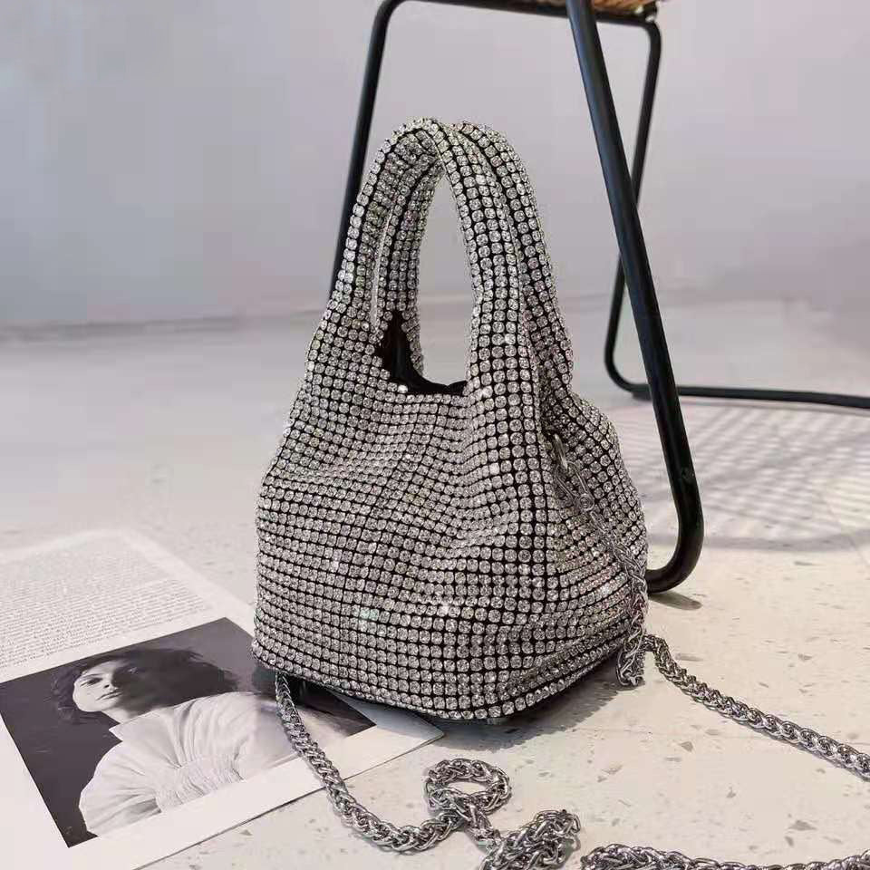 Mini Bucket Bag with Chain Strap