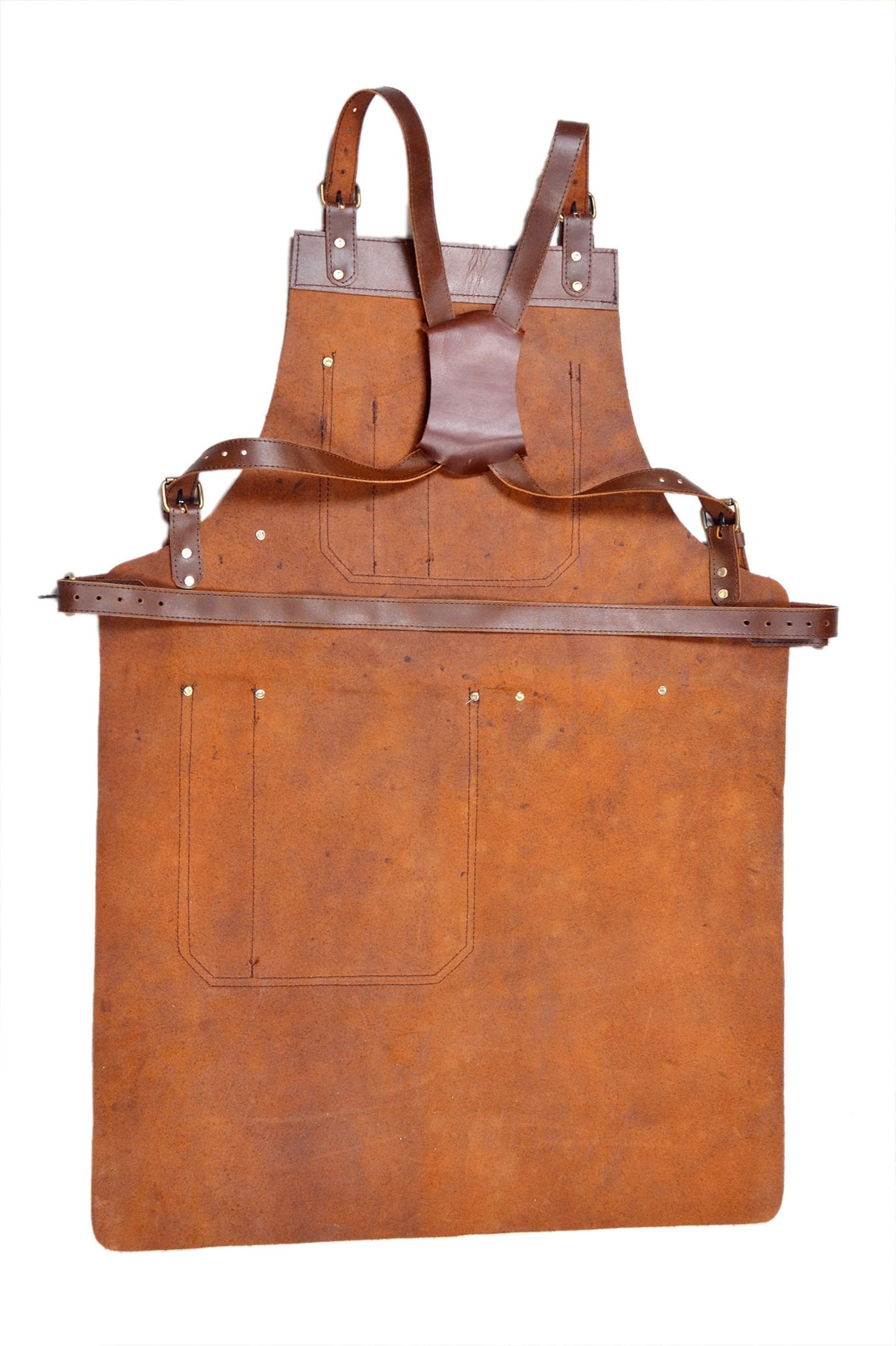 Brown Full Grain Leather Apron