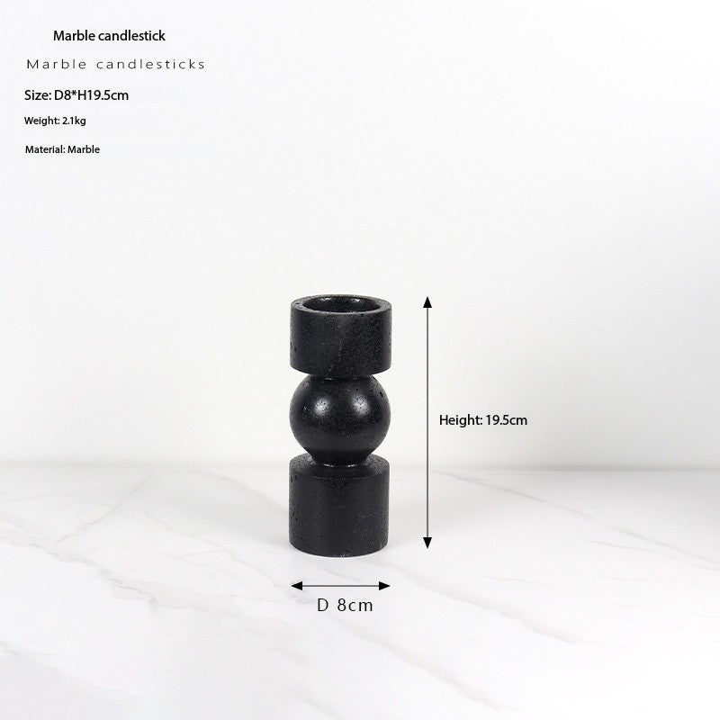 Natural Marble Candlestick Holder Stand