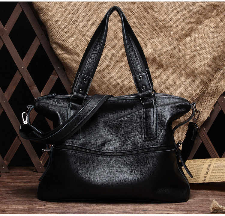 Genuine Leather Men’s Messenger Shoulder Bag Large