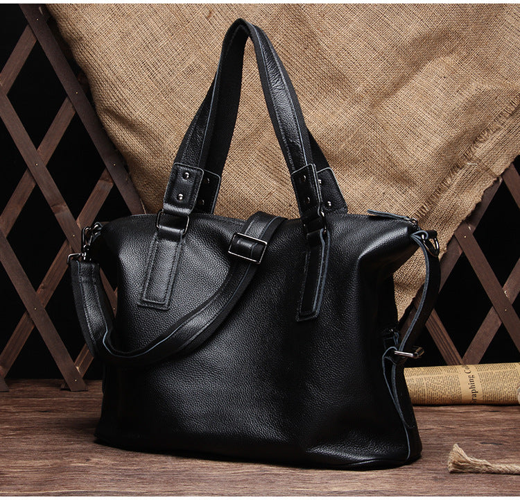 Genuine Leather Men’s Messenger Shoulder Bag Large