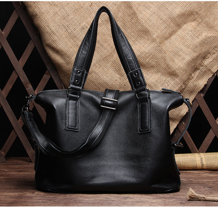 Genuine Leather Men’s Messenger Shoulder Bag Large